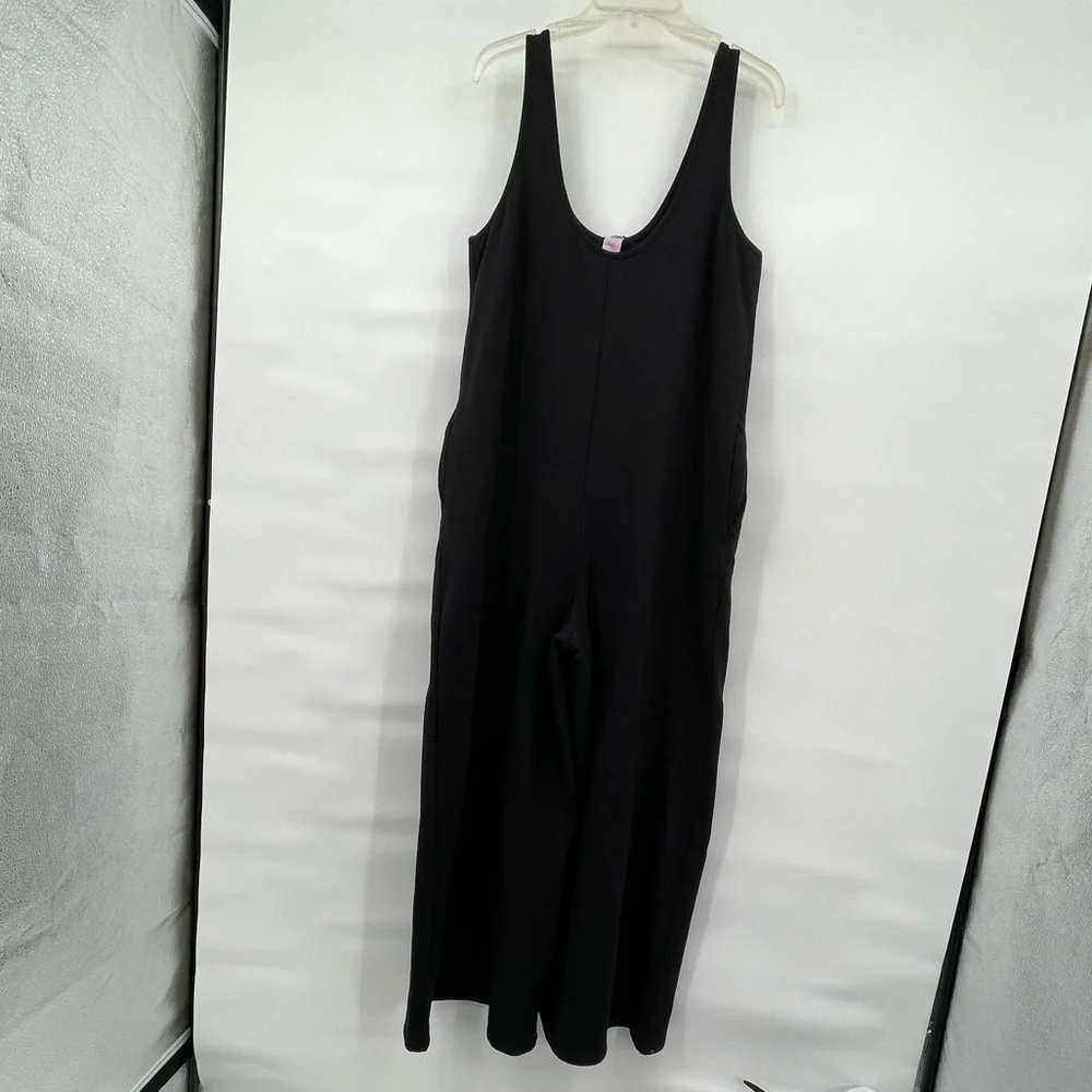 Savage Fenty NWT Black cotton blend wide leg jumpsuit comfort loungewear - Picture 3 of 16